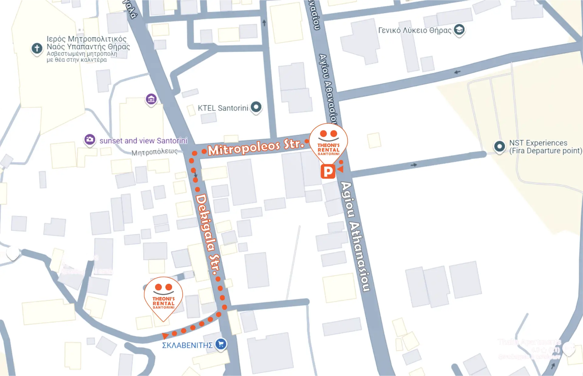 Theoni's Parking Map